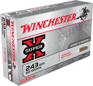 Winchester 243 Win 80gr Jacketed Soft Point