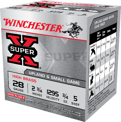 Winchester 28ga 3/4oz #5 1295FPS *X285